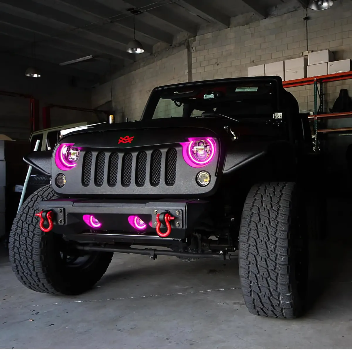 ORACLE Lighting 2007-2018 Jeep Wrangler JK LED Surface Mount Fog Light Halo Kit - White / No product image