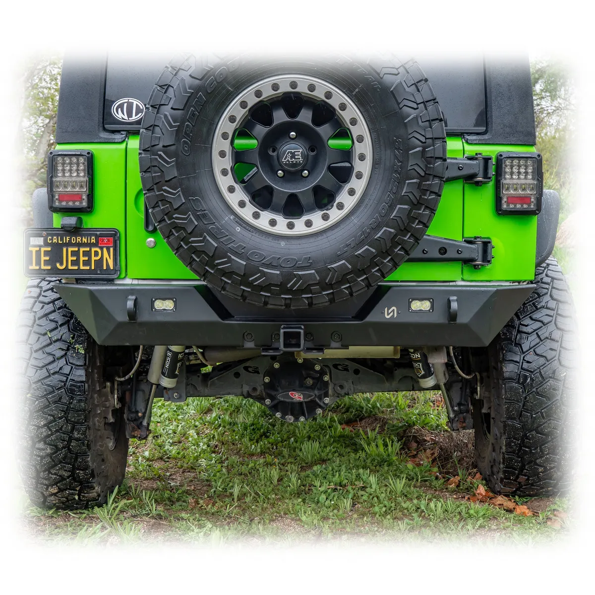 Jeep JK Rear Bumper with LED Pod Lights & Hitch Receiver | 2007–2018 product image