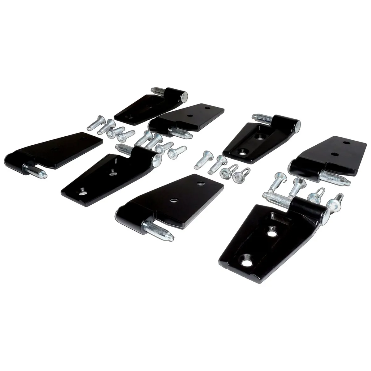 Crown Automotive Jeep Replacement Black Door Hinge Kit Black Primer Door Hinge Set (Door Side);includes 4 Left And 4 Right Hinges And Hardware;hinges Work For Upper or Lower Position of Front or Rear Doors;