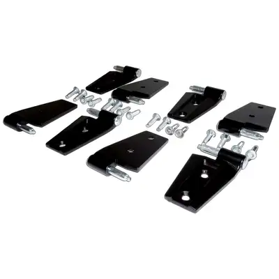 Crown Automotive Jeep Replacement Black Door Hinge Kit Black Primer Door Hinge Set (Door Side);includes 4 Left And 4 Right Hinges And Hardware;hinges Work For Upper or Lower Position of Front or Rear Doors;