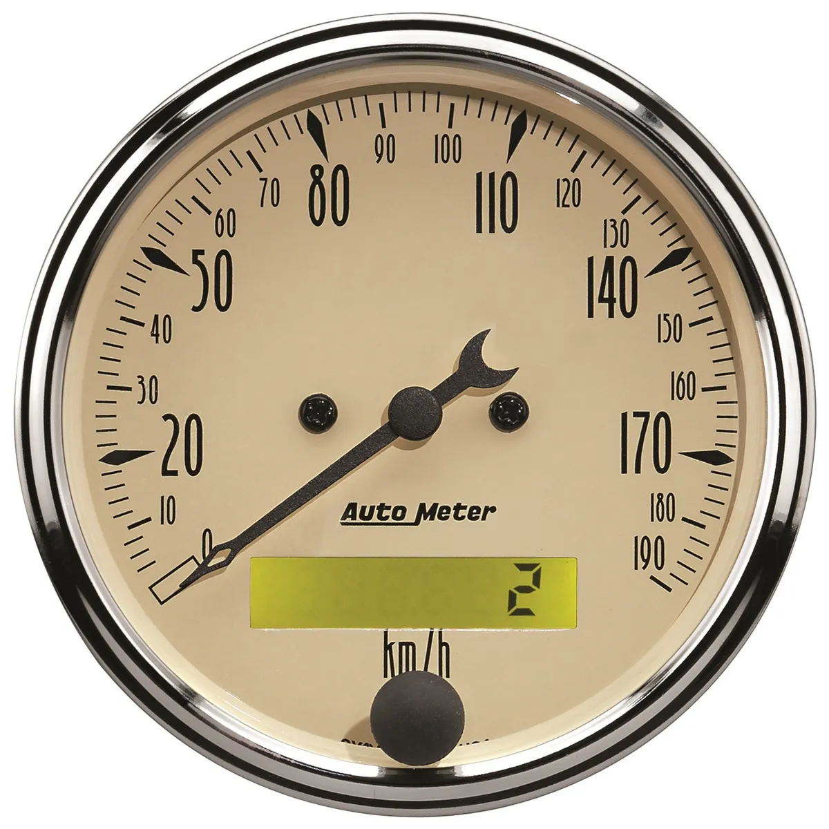 5 Pc. Gauge Kit; 3-1/8in./2-1/16in.; Elec. Km/H Speedometer; Antique Beige product image