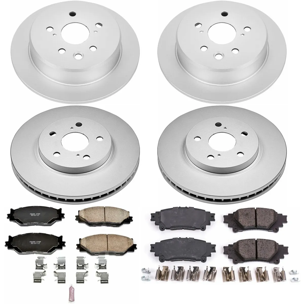 Z17 Geomet Coated Rotor Kit: Genuine Geomet Fully Coated Rotors; Ceramic Pads W/Hardware product image