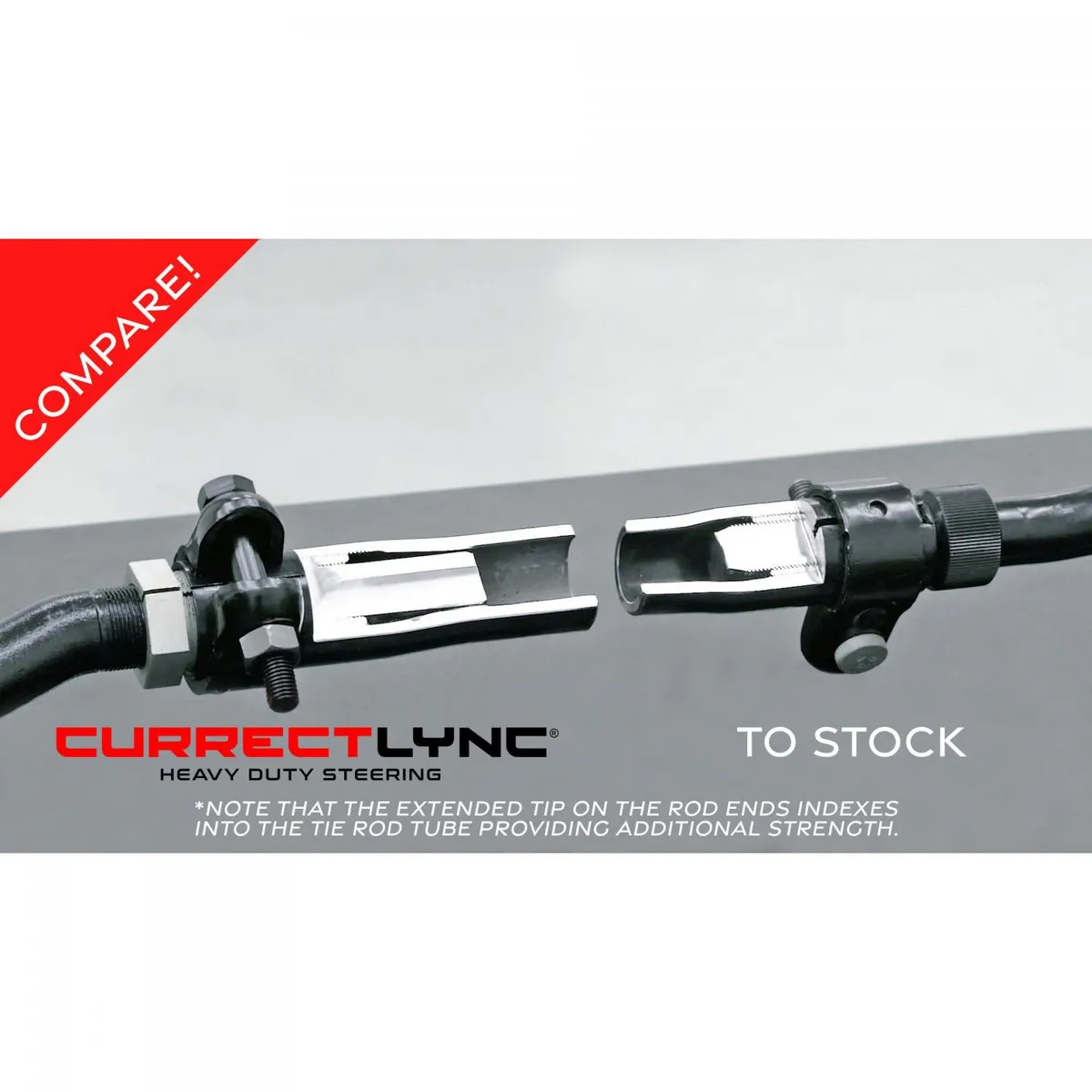 Currectlync Wrangler JK Tie Rod Bolts-On In High Steer Applications Only 1.65 Inch Dia. Tube Construction Forged Tie Rod Ends Incl. Jam Nuts And Adjusters RockJock 4x4 product image