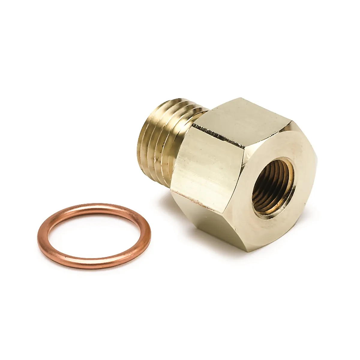 Autometer 2267 Fitting, Adapter, Metric, M14x1.5 Male to 1/8 Nptf Female, Brass product image