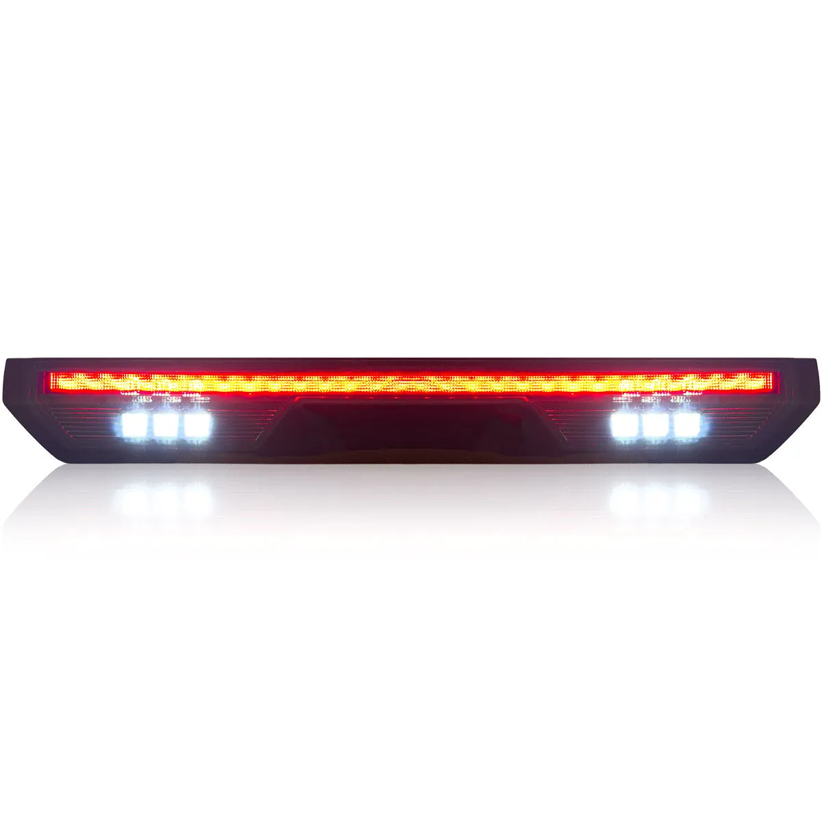 Gmc Chevy 19-21 Sierra Silverado 1500 4rd Gen 20-21 2500 3500 - Ultra High Power Red LED 3rd Brake Light Kit w Ultra High Power Cree Xml White LED Cargo Lights- Smoked Lens product image
