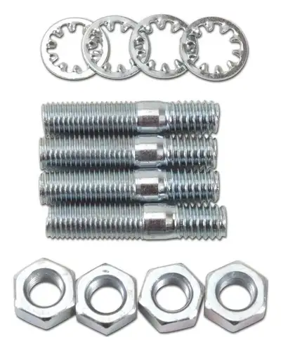 Edelbrock Edelbrock 8008 Carburetor Stud Kit - (5/16-18 x 1-1/2) in Zinc Finish