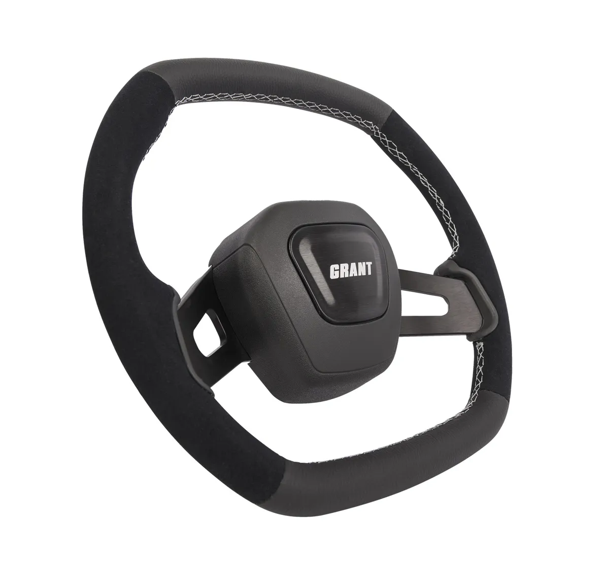 C8 Performance Steering Wheel; Black Suede/Grained; product image