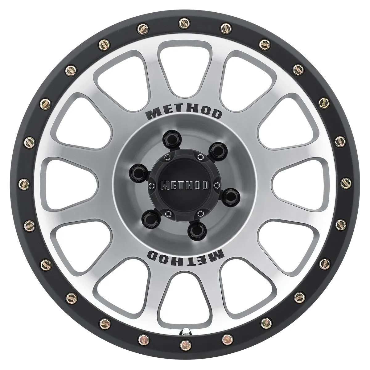 Aluminum Wheels 18x9 NV MR305 Bolt Pattern 6 On 139.7 Offset 18 Lip Size 1.38 Black BM Machined Face-Black Street Loc Method product image