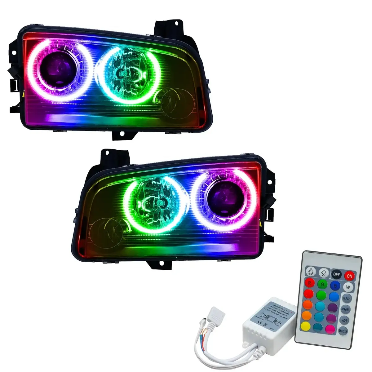 Oracle Lighting 2008-2010 Dodge Charger Pre-Assembled LED Halo Headlights - HID product image