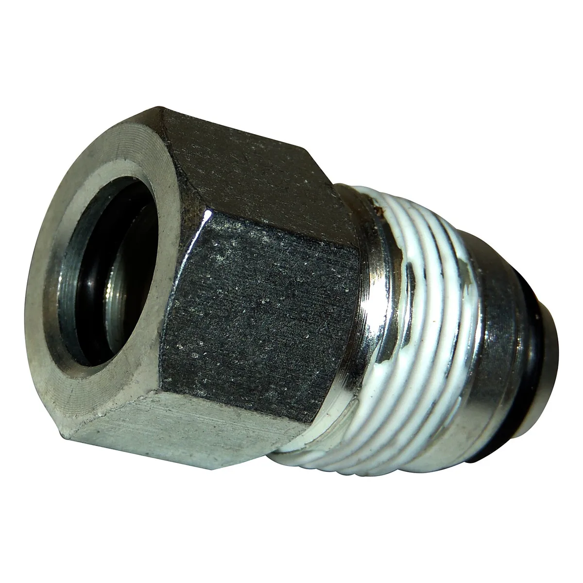 Quick Disconnect Fitting Jeep Dodge 2001-2004 WJ Grand Cherokee w 4.7L Engine At Hydraulic Fan 2001-2004 WG Europe Grand Cherokee w 4.7L Engine At Hydraulic Fan 2004-2006 DR Ram 1500 w 8.3L Engine Power Steering Quick Disconnect Fitting At Pow product image