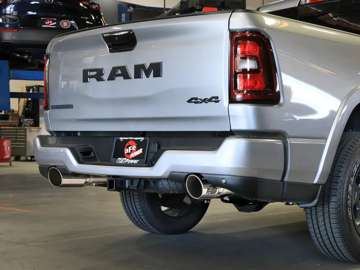 AFE Power Vulcan Series 3 IN 304 Stainless Steel Cat-Back Exhaust System w/ Polished Tips RAM 1500 25-26 L6-3.0L (tt) 49-32088-P 49-32088-P product image