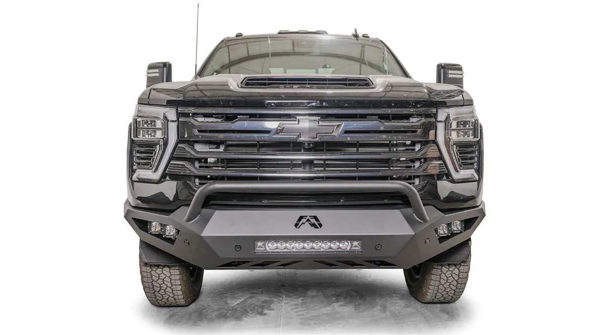 Vengeance Front Bumper; 2 Stage Black Powder Coated; w/Pre-Runner Guard; product image