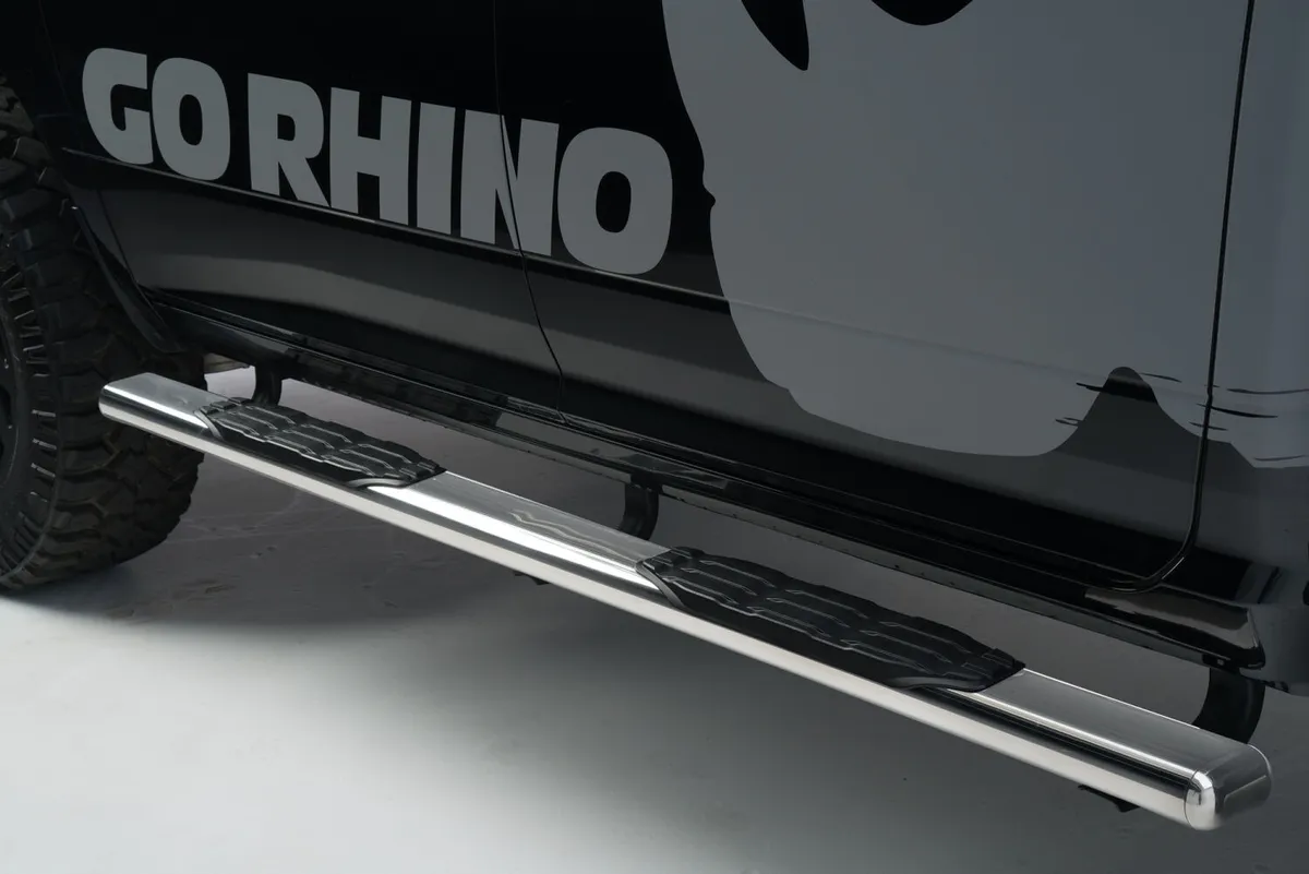 Go Rhino 105439987PS - 5 1000 Series Side Steps with Mounting Brackets Kit - Polished Stainless Steel product image