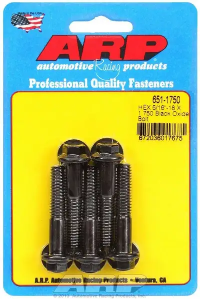 ARP Auto Racing 516-18 X 1.750 hex black oxide bolts