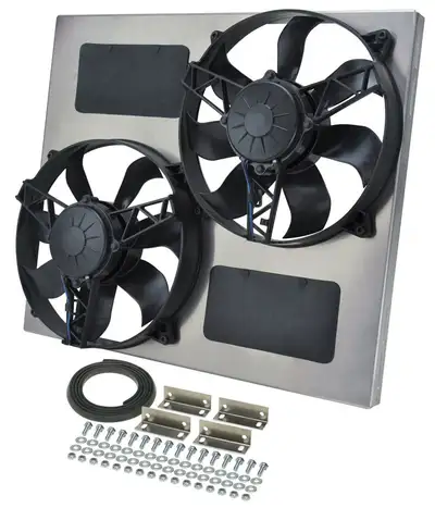 Derale Derale 16830 Powerpack - High Output Dual 11 Electric RAD Fan/Aluminum Shroud Kit