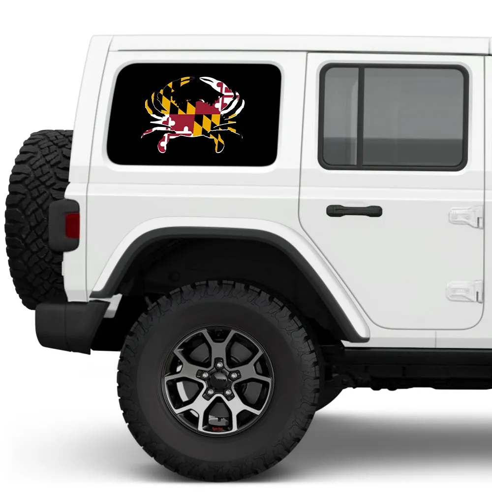 Maryland Crab State Flag Side Windows Printed Vinyl Decal product image