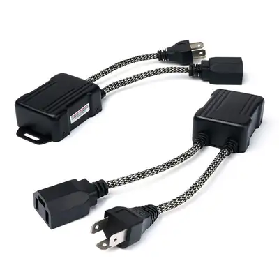 LED Factory Mart LED Headlight Canbus Wiring Kit Computer Warning Error Free Anti Flicker Resistor Canceler Decoder (Pair) (H4 TO H13 conversion)