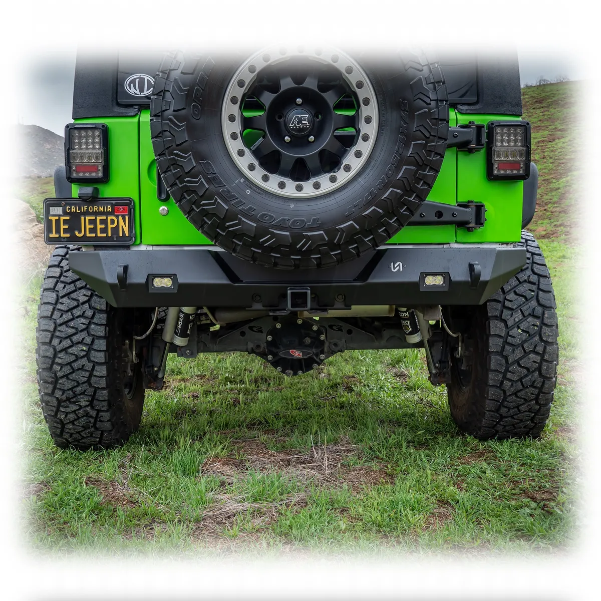 Jeep JL Rear Bumper with LED Pod Lights & Hitch Receiver | 2018–2025 product image