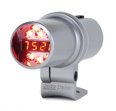 AutoMeter Autometer 5349 Shift Light, Digital w/ Multi-Color Led, Silver, Pedestal Mount, Dpss Level 2