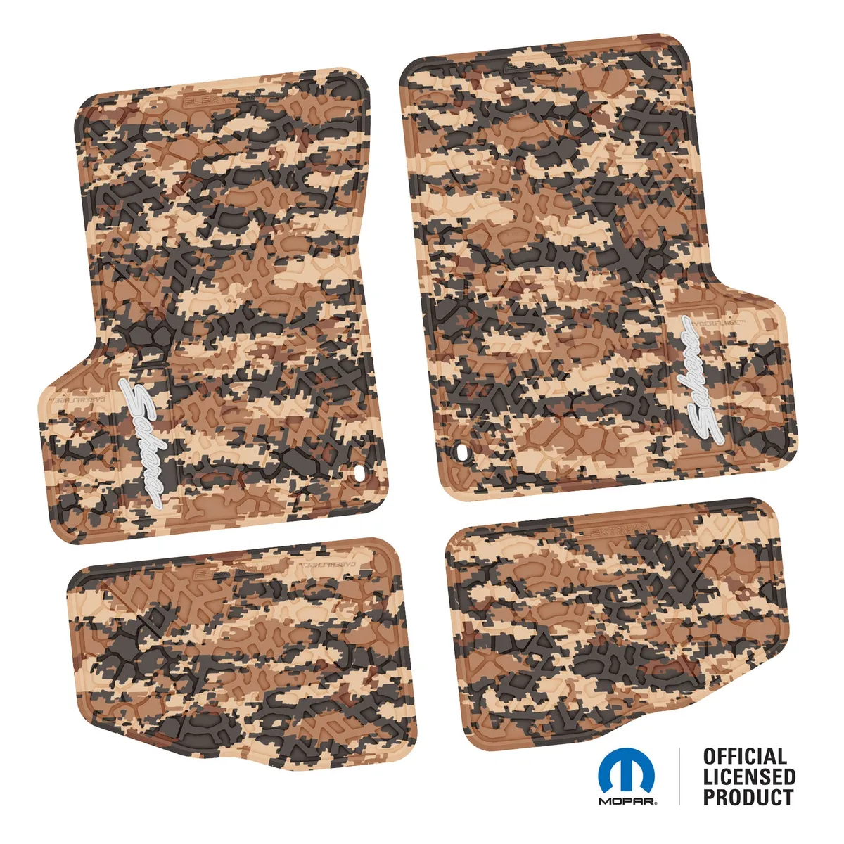 Ngtt44047001- 97-02 Jeep TJ 2DR Front And Rear- Tire Tread/Scorched Earth Scene w/ Sahara Insert - Black product image