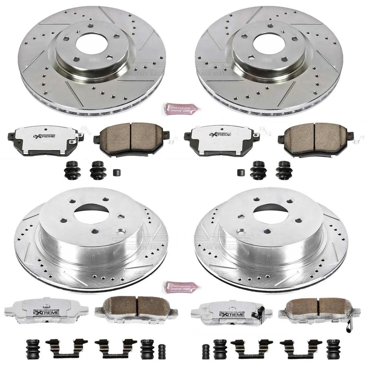 Z26 Street Warrior Upgrade Kit: Drilled/Slotted Rotors; Carbon-Fiber Ceramic Pads W/Hardware product image