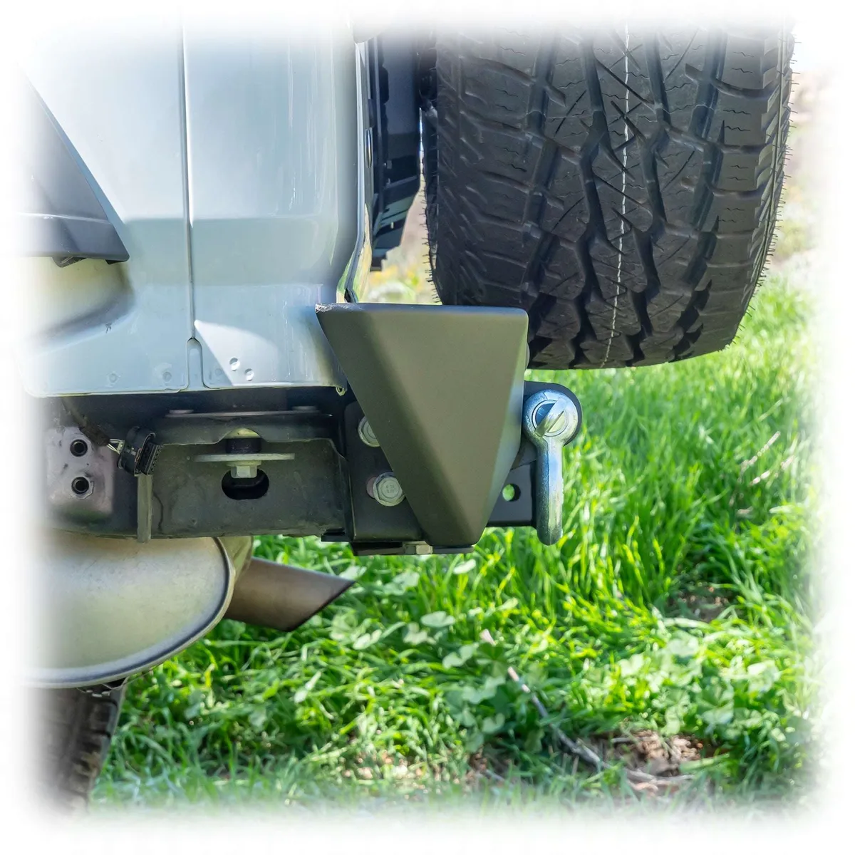 Jeep JL Rear Bumper with LED Pod Lights & Hitch Receiver – Minimalist | 2018–2025 product image