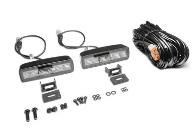 go Rhino 750600622fbs Blackout Combo Series - Sixline 6-Led Flood Light Pods, Pair, W/Amber Leds product image