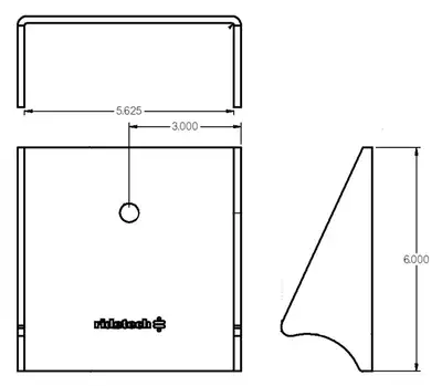 Ridetech Ridetech 90000001 Weld-on rear lower air spring bracket for 3 axle housing, uncoated.