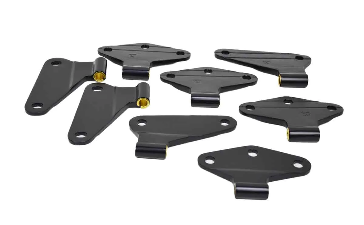 Jeep JK Body Door Hinge Set 8 Pieces 4 Door 07-18 Wrangler JK Powdercoat Black Kentrol product image