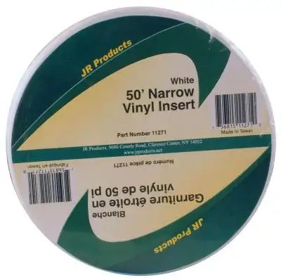 JR Products 50ft Narrow Vinyl Insert White