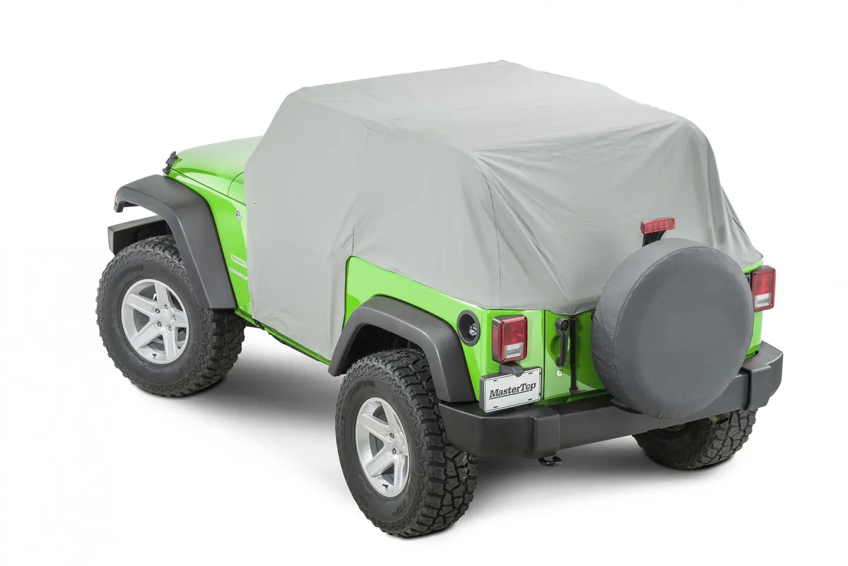 Jeep JK Full Door Cab Cover For 07-18 Jeep JK Wrangler 2 Door Gray Denim MasterTop product image