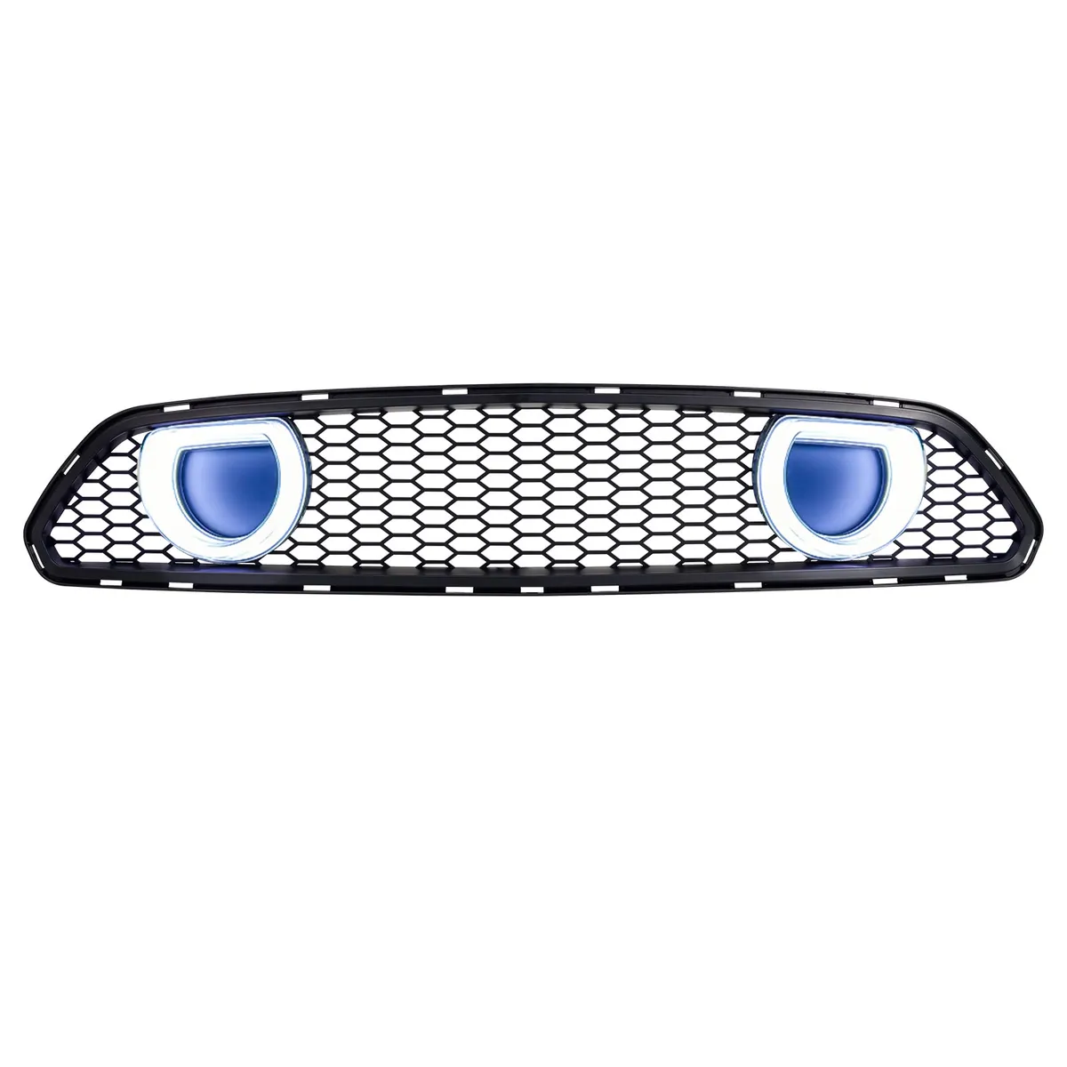 American Modified Amfmca00615 Mach 1 Style Upper Grille With LED DRL And Turn Signal - Matte Black product image