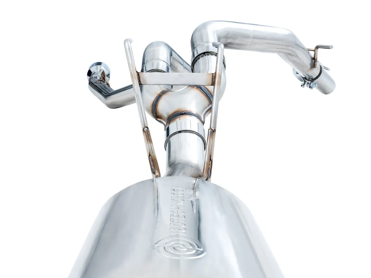 AWE 0FG Dual Rear Exit Catback Exhaust for 4th Gen RAM 1500 5.7L with bumper cutouts - Chrome Silver Tips product image