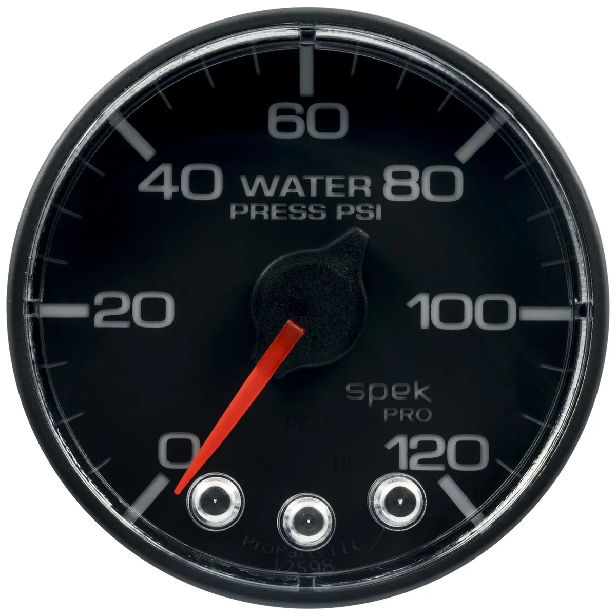 Gauge, Water Press, 2 1/16", 120psi, Stepper Motor w/Peak & Warn, Blk, Spek-Pro product image