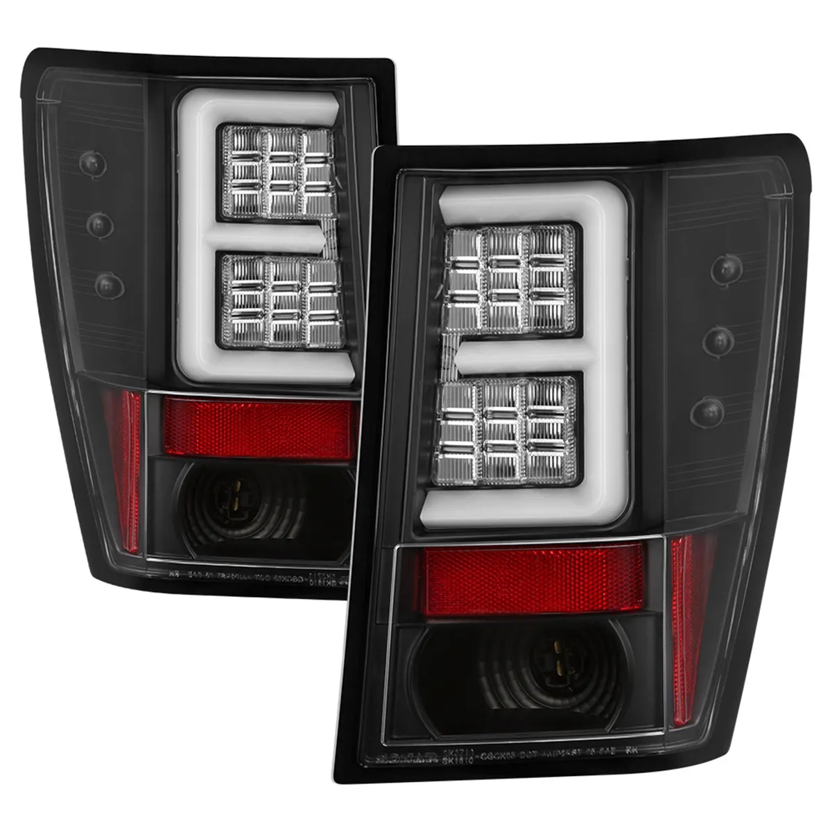 Spyder Auto Spyder Jeep Grand Cherokee 07-10 Light Bar LED Tail Lights - Signal-LEDIncluded Reverse-3157Not Included Brake-LEDIncluded - Black