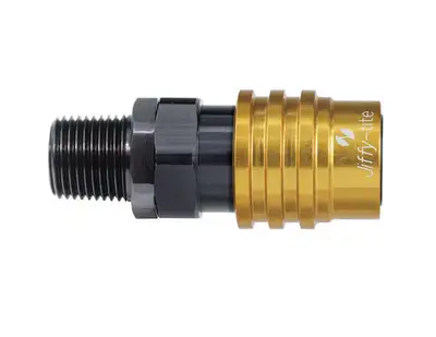 jiffytite 1/2 NPT Male Socket Fitting Q/R Valved
