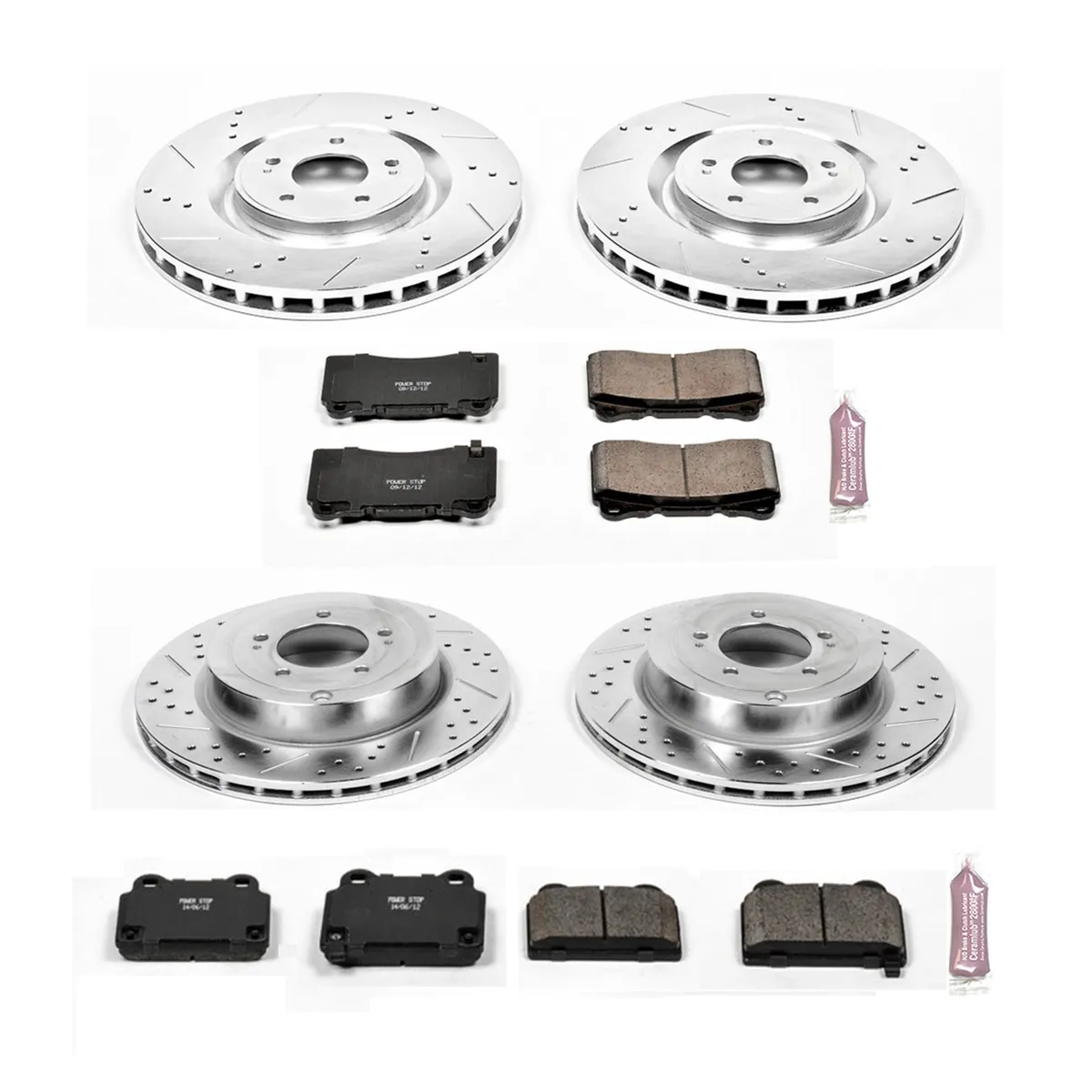 Z23 Evolution Sport Upgrade Kit: Drilled/Slotted Rotors; Carbon-Fiber Ceramic Pads W/Hardware product image