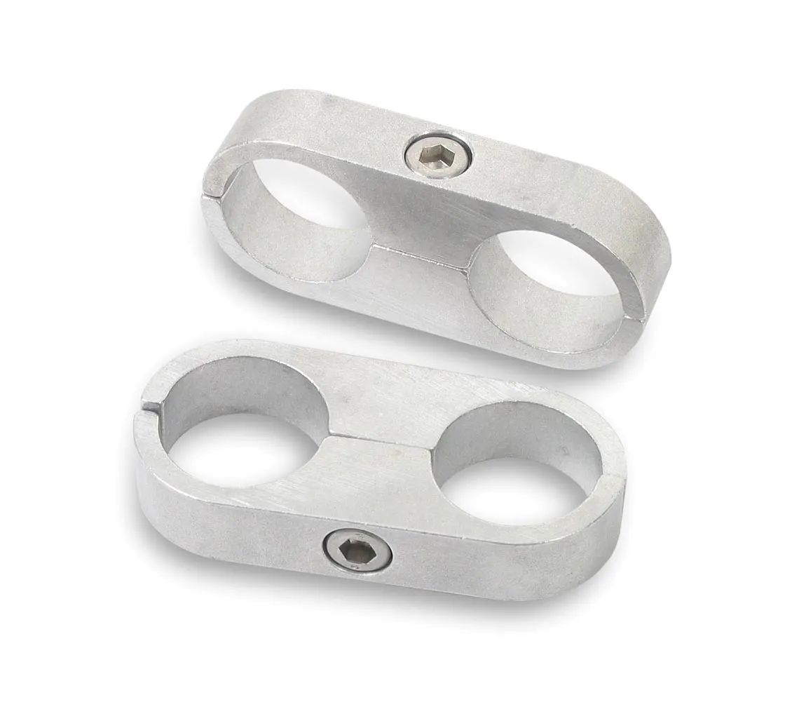 Earl's Performance 9/16in. Polished Alum. Hose/Tube Separators-2pk