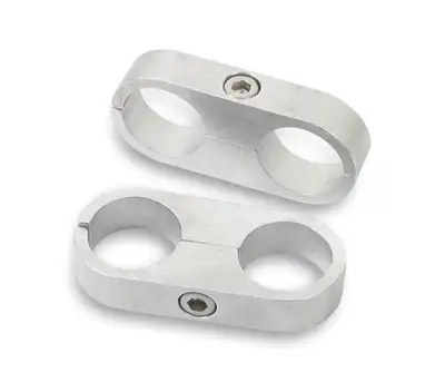 Earl's Performance 9/16in. Polished Alum. Hose/Tube Separators-2pk