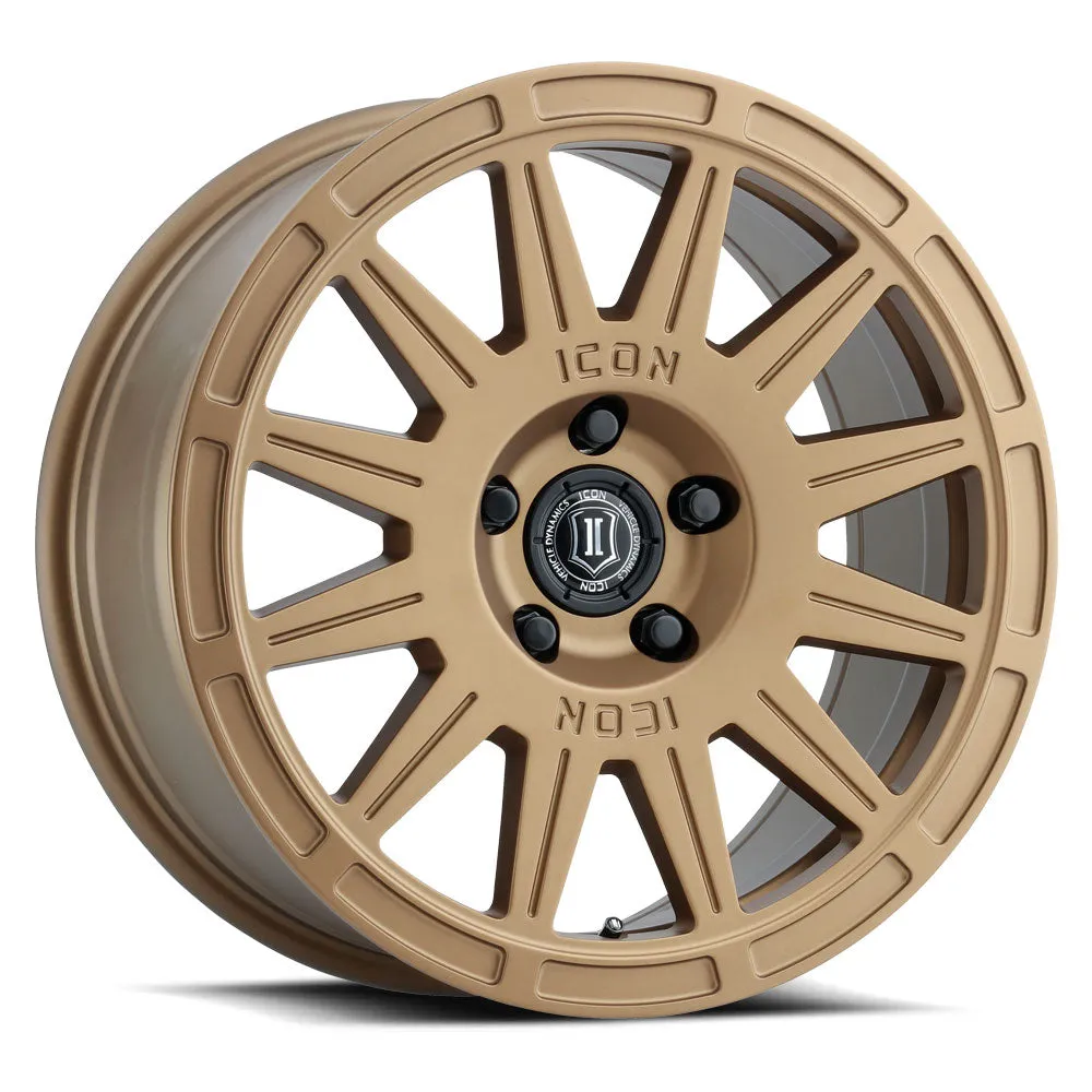 ICON Alloys Ricochet, Satin Black, 15 x 7 / 5 x 100, 15mm Offset, 4.6" BS product image