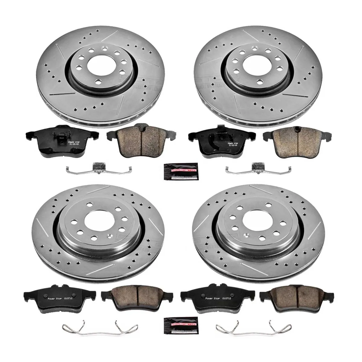 Z23 Evolution Sport Upgrade Kit: Drilled/Slotted Rotors; Carbon-Fiber Ceramic Pads W/Hardware product image
