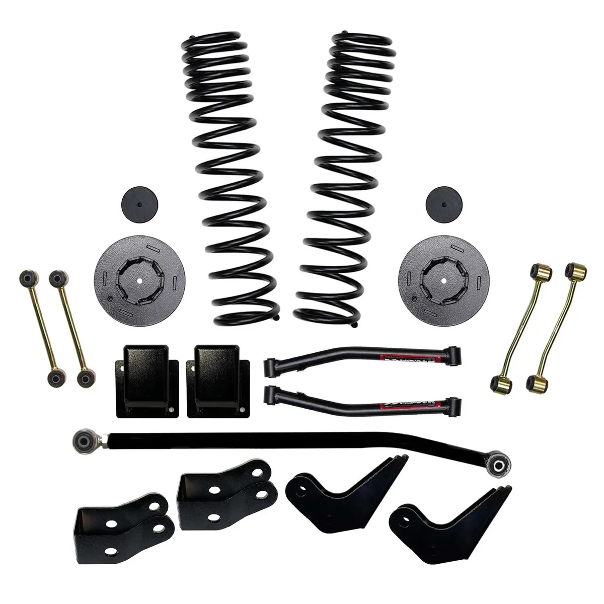 3.5 Inch Front Dual Rate Long Travel Coil Spring Lift Kit with Rear Metal Coil Spring Spacers and Shock Extensions 2020-2022 Jeep Gladiator JT Rubicon Skyjacker product image