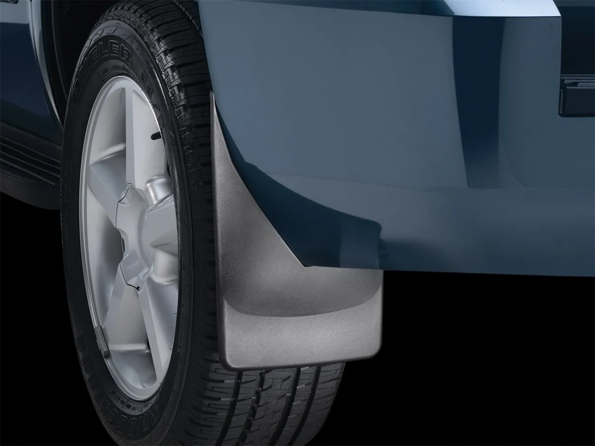 2007 + Chevrolet Tahoe Black No Drill MudFlaps without Flares Does not fit Classic Style / 2007 + Chevrolet Tahoe Black No Drill MudFlaps Fits vehicles w/o flares molding & powers steps / 2007 + GMC Yukon Black No Drill MudFlaps without Flares Does n product image