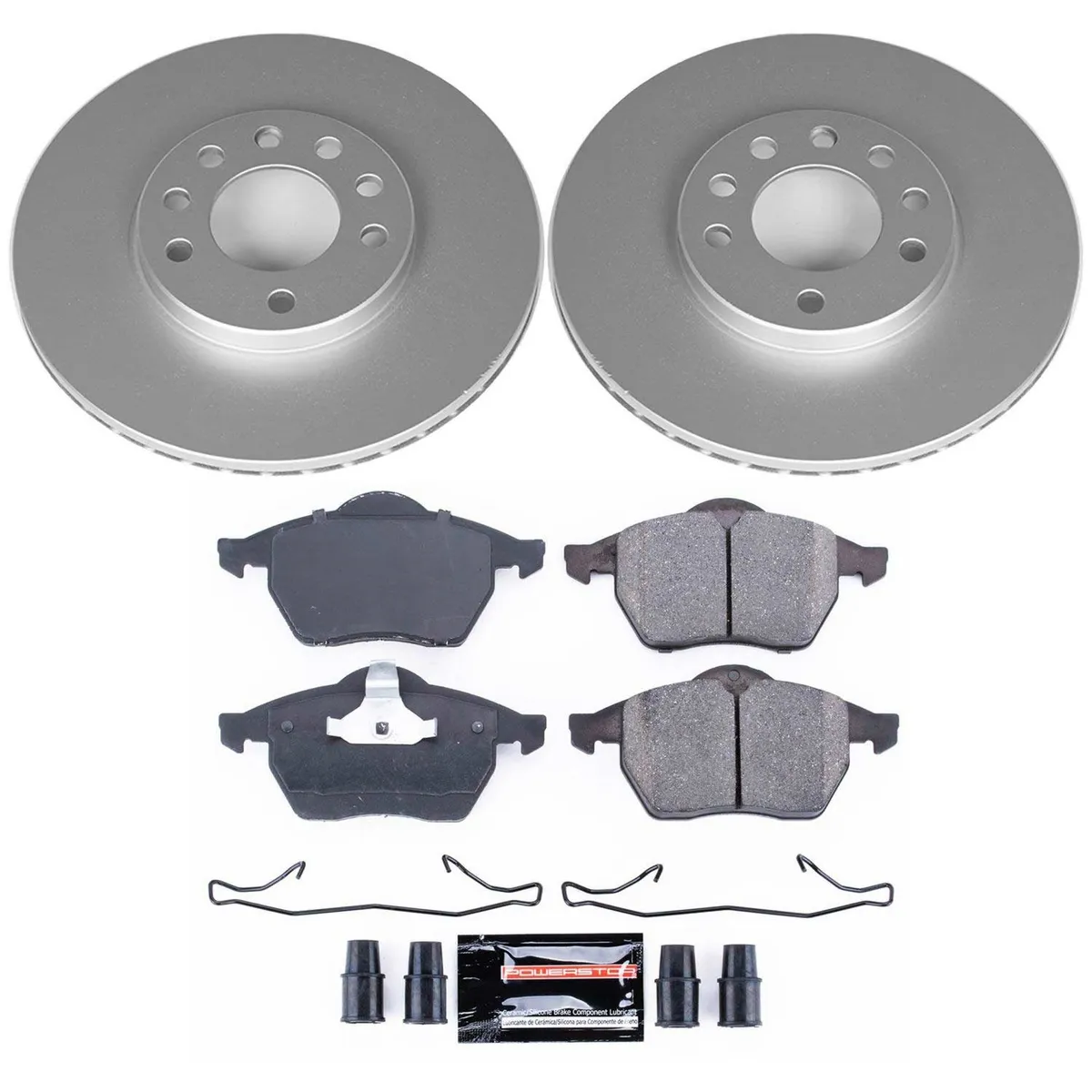 Z23 Sport Geomet Coated Rotor Kit For European Vehicles: Genuine Geomet Fully Coated Rotors; Carbon-Fiber Ceramic Pads W/Hardware product image