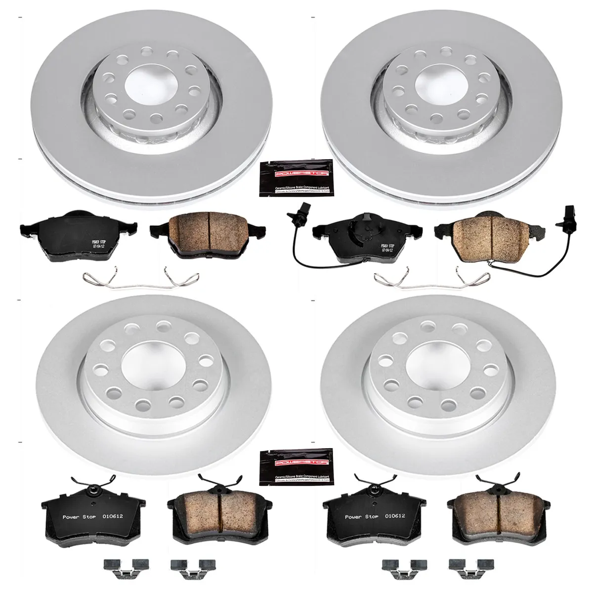 Z23 Sport Geomet Coated Rotor Kit For European Vehicles: Genuine Geomet Fully Coated Rotors; Carbon-Fiber Ceramic Pads W/Hardware product image