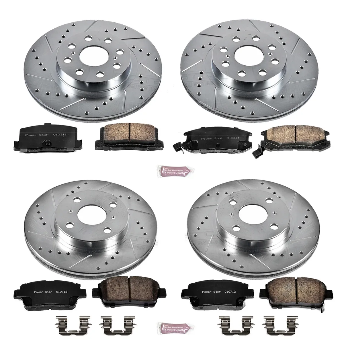 Z23 Evolution Sport Upgrade Kit: Drilled/Slotted Rotors; Carbon-Fiber Ceramic Pads W/Hardware product image