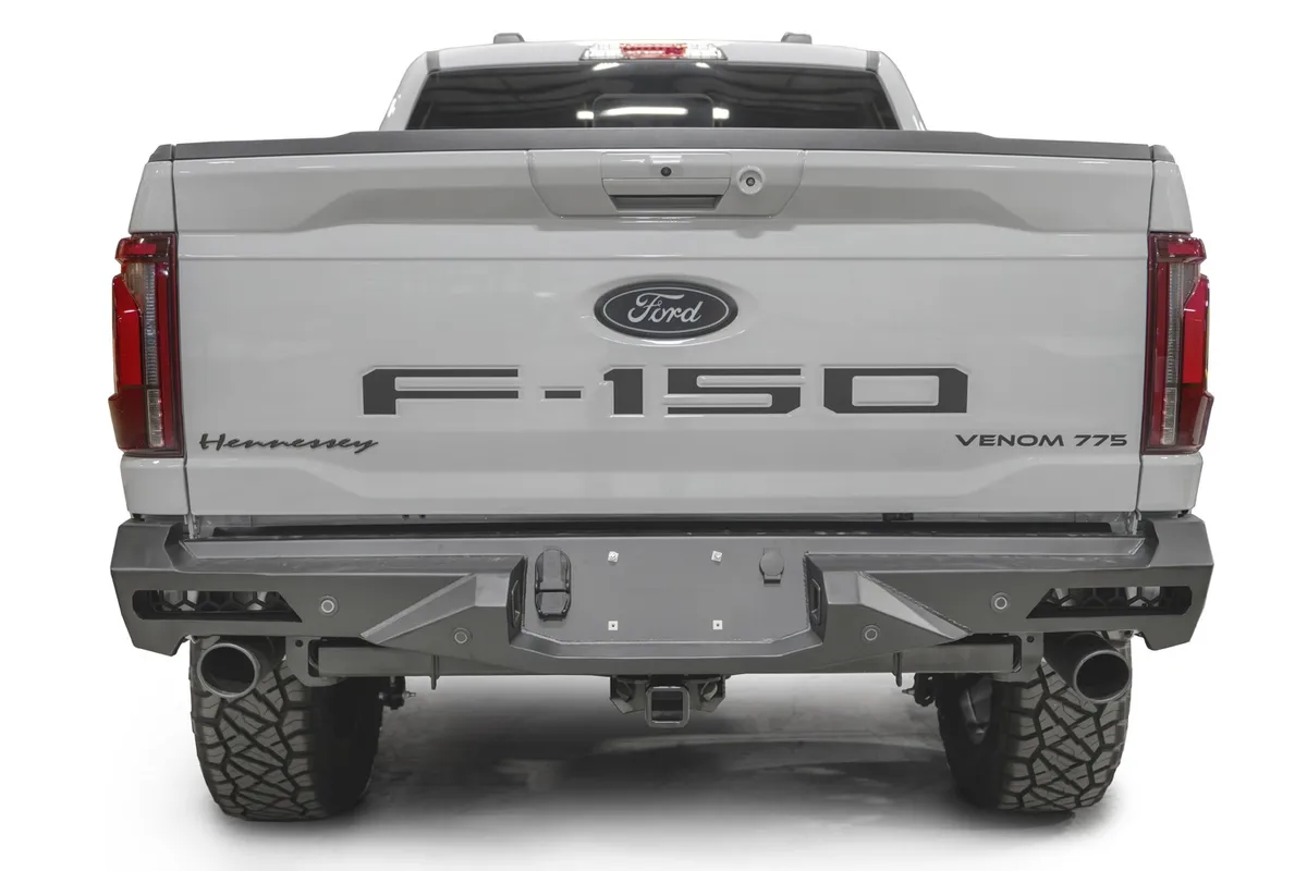 Vengeance Rear Bumper; 2 Stage Matte Black Powder Coated; Sensor; product image