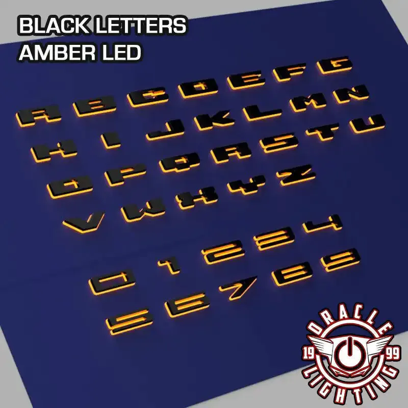 ORACLE Lighting Universal Illuminated LED Letter Badges - Matte Black Surface Finish - E product image