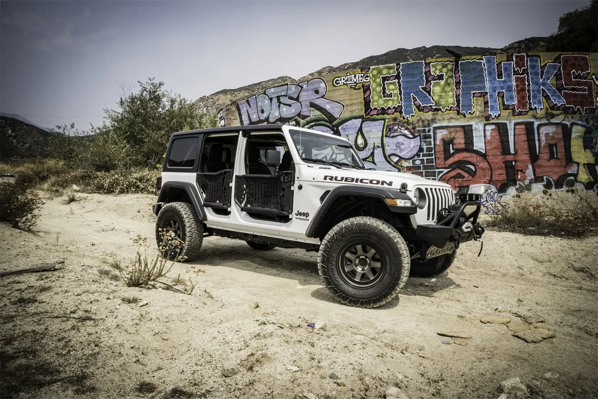 Trail Doors; Gen III; Pair; Front; Steel; Nylon Webbing Included; Textured Black Powder Coat; product image