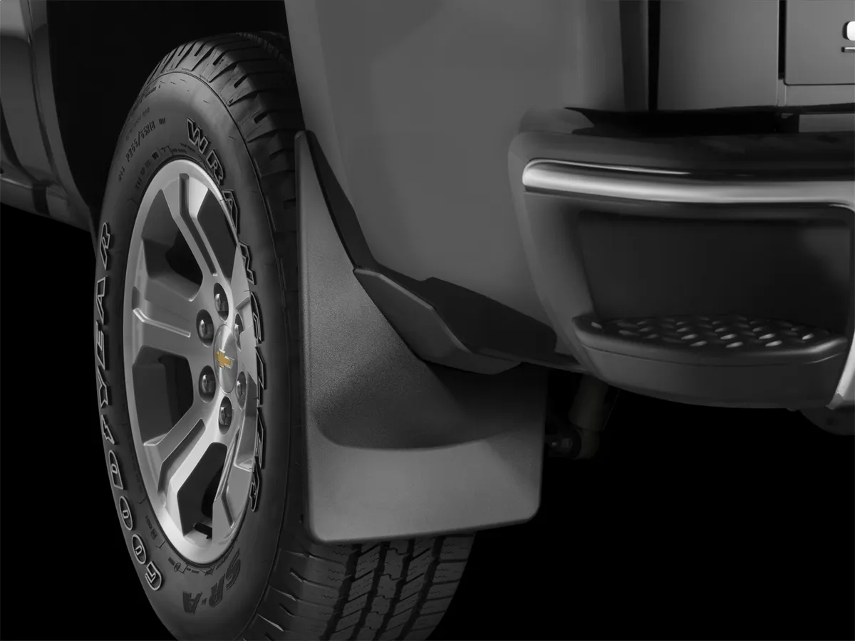 Black No Drill MudFlaps Chevrolet Silverado 2014 + Fits 1500 models product image